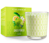 Caldrea Vela Jengibre Pomelo: frasco de vidrio elegante para ambientar la sala