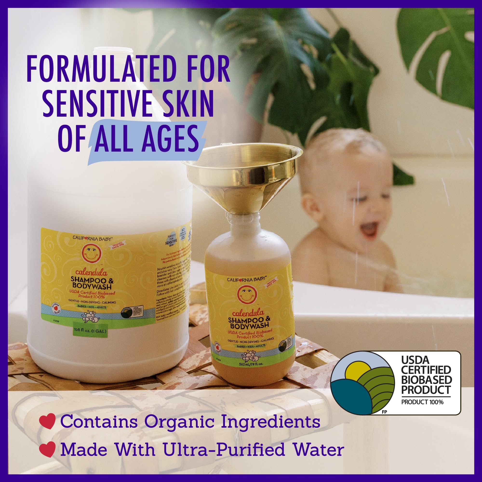California Baby Calendula lavanda, aceites esenciales para aroma natural