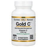 California Gold Nutrition C frasco frontal, cápsulas veganas para uso diario.