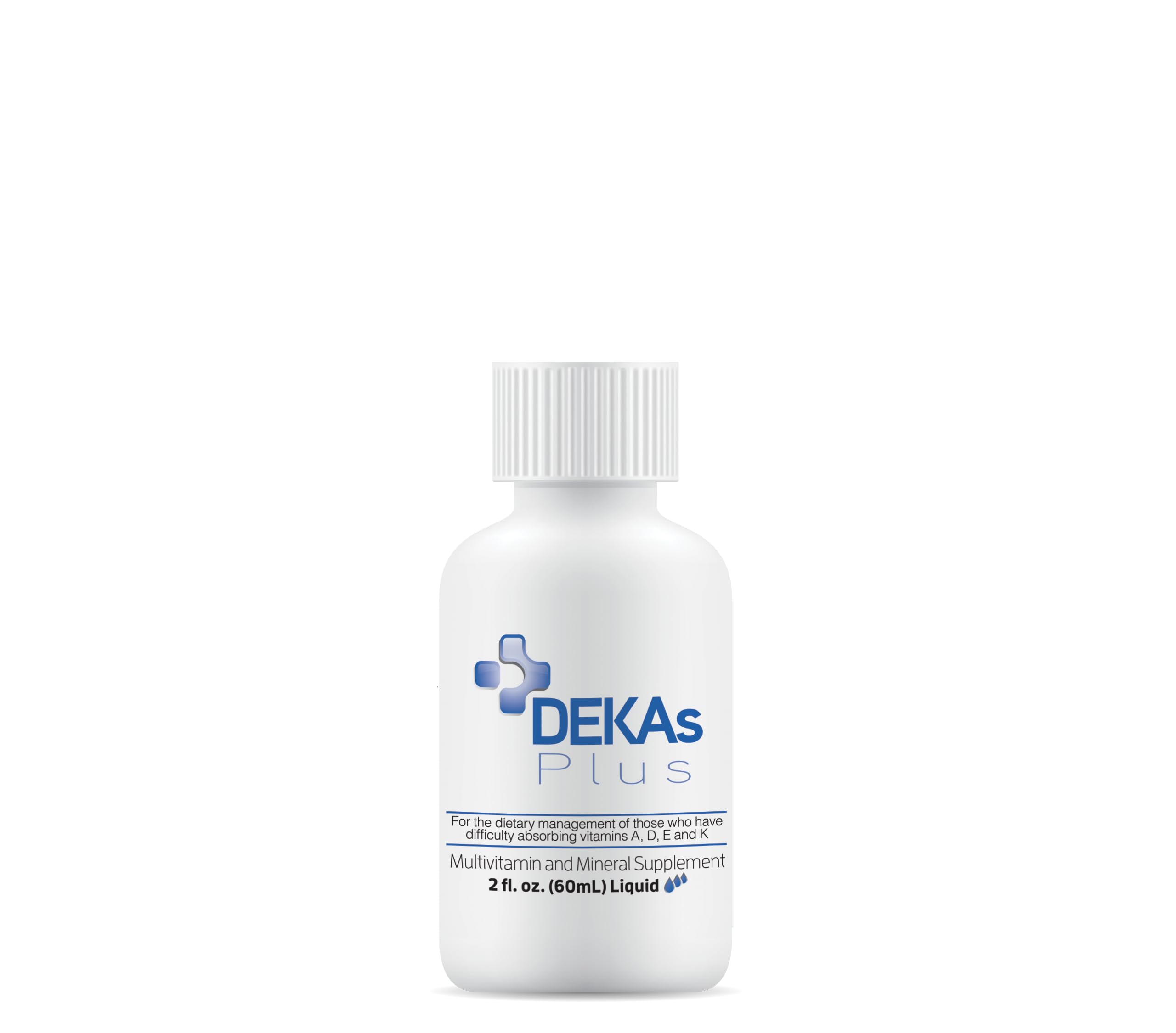 Callion Pharma DEKAs Plus Liquid en botella de 2 oz para uso diario cómodo.