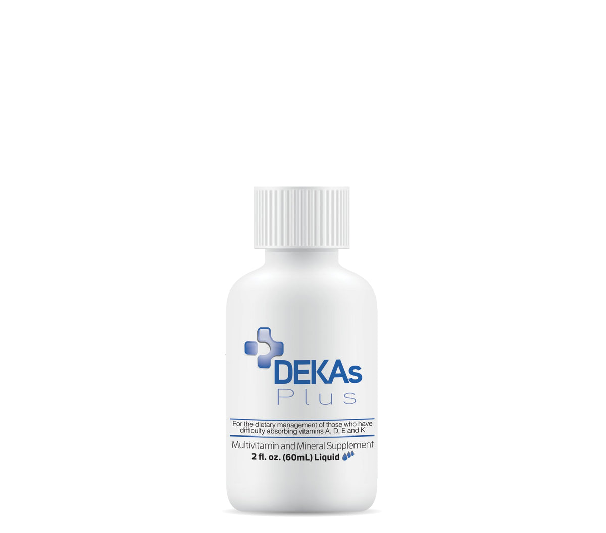 Callion Pharma DEKAs Plus Liquid en botella de 2 oz para uso diario cómodo.