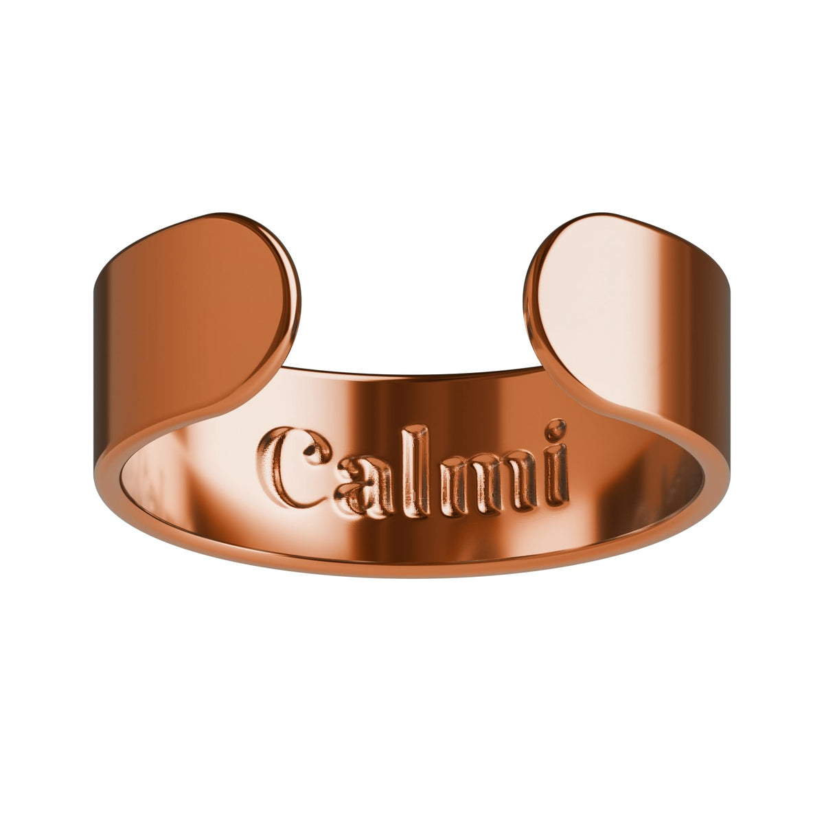 CALMI anillo magnético 18K oro rosa: detalle elegante y duradero.