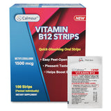 CALMOUR tiritas vitamina B12, empaque de 100 unidades para uso diario fácil.