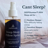 Aplicación del Calmveda en la almohada para dormir mejor.