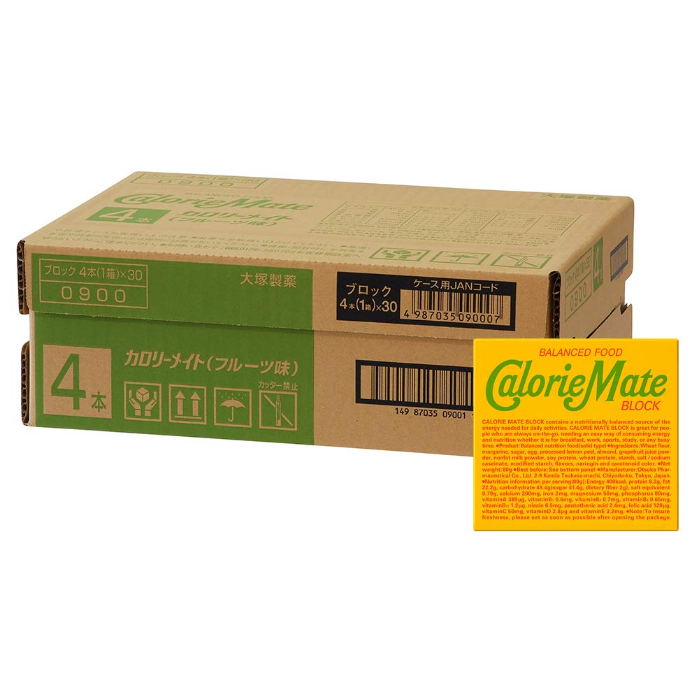 Calorie Mate bloque fruta, pieza 1, energía rápida para la jornada