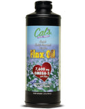 Cal's Aceite de Linaza prensado en frío en botella, pureza para uso diario.