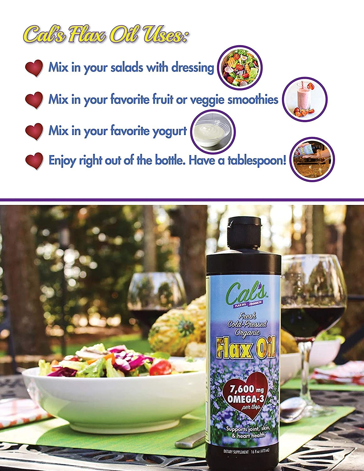 Presentación de 16 oz de Cal's para hogares pequeños.