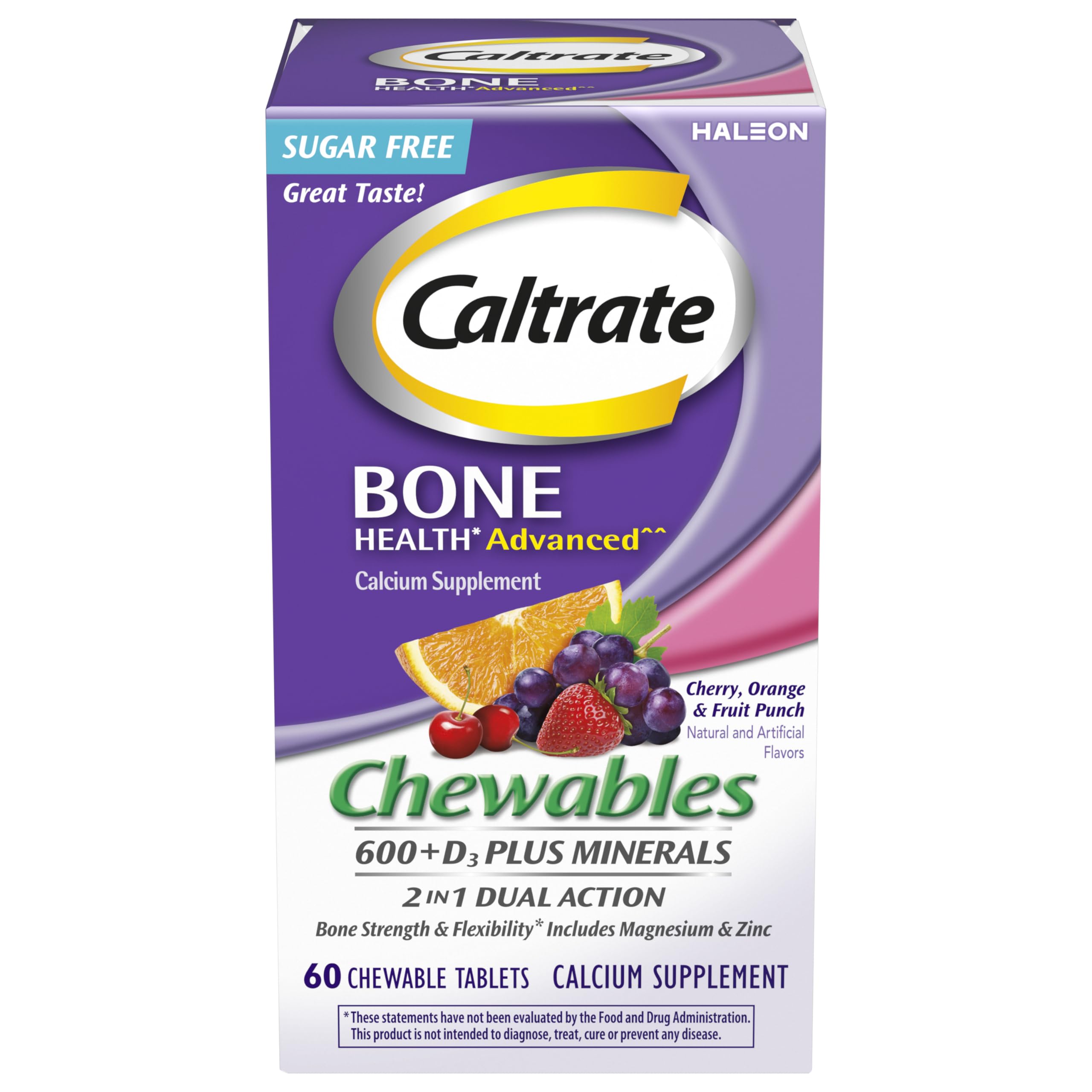 Caltrate masticables 600-d3 cereza: sabor agradable para huesos sanos.