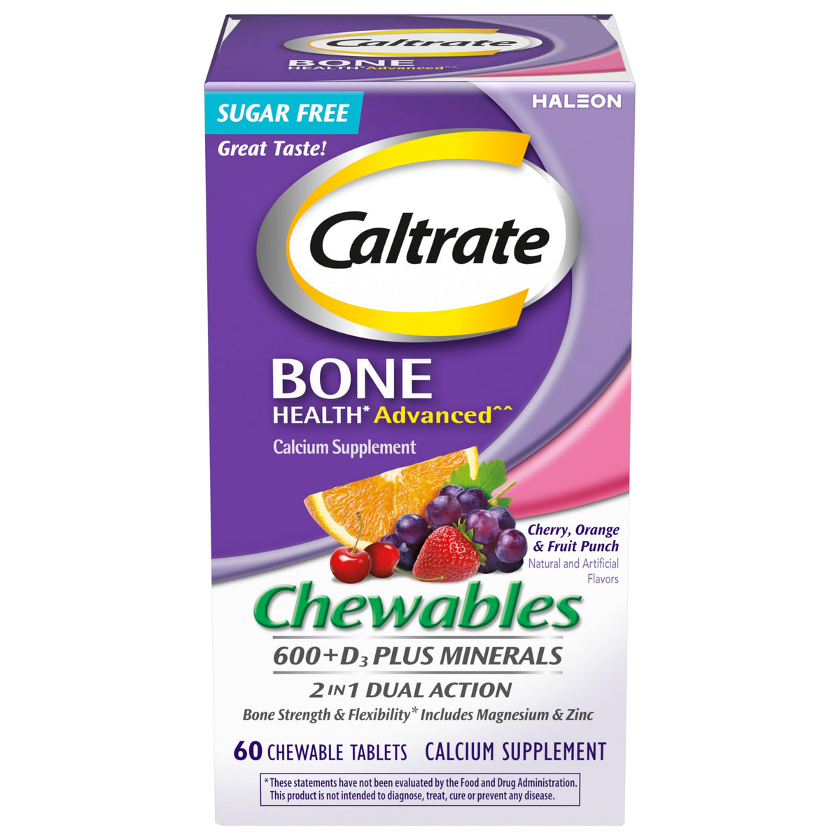 Caltrate masticables 600-d3 cereza: sabor agradable para huesos sanos.