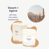 Calyan Wax Co. Desert Agave vela en envase grande para salón