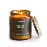 Calyan Wax Co. Desert & Agave en jarro-ambar para un ambiente sereno
