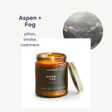 Vela Calyan Wax Co. Aspen y Niebla con aroma a pino y humo para sala