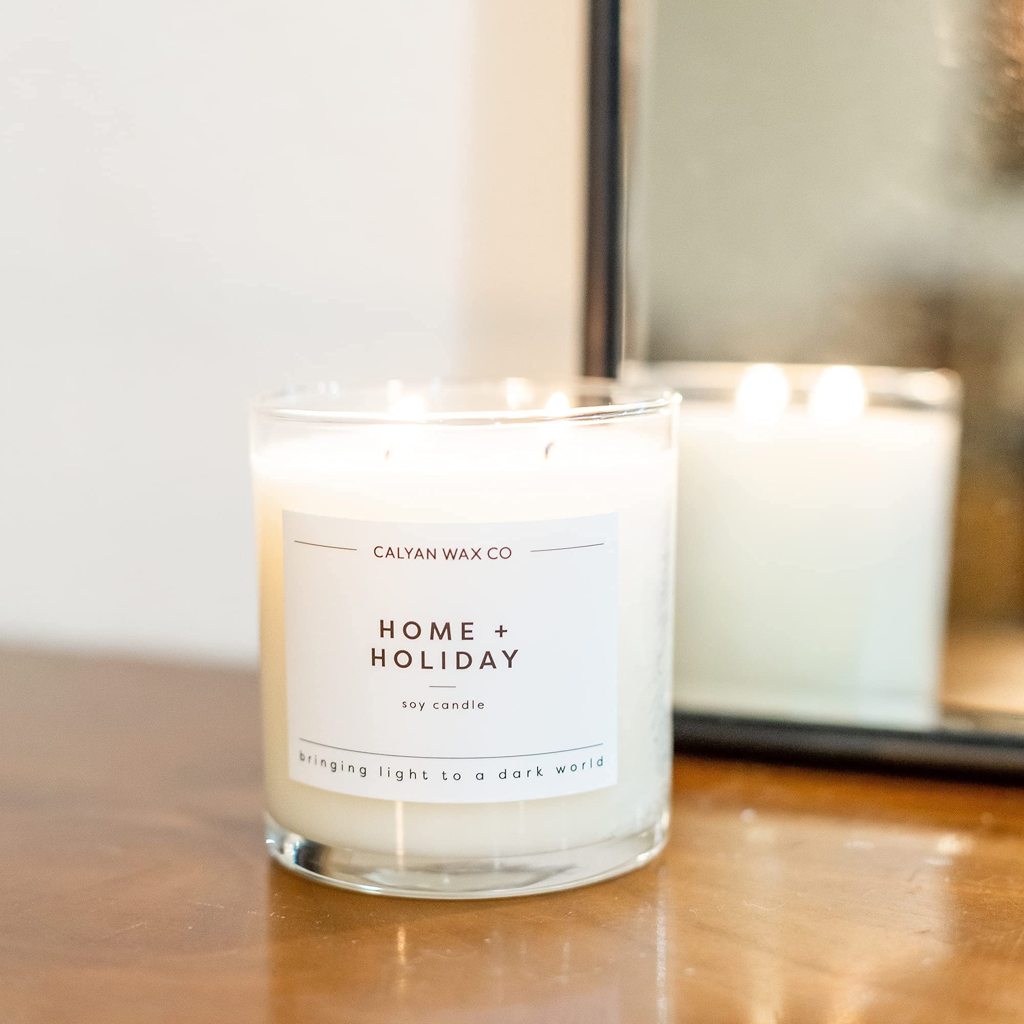 Calyan Wax Co. vela para dormitorio grande, ambiente sereno y acogedor