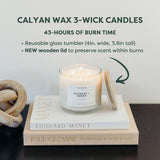 Vela encendida de Calyan Wax Co., luz suave para ambiente acogedor