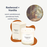 Calyan Wax Co vela en jarrón de vidrio grande, ideal para decorar la sala.