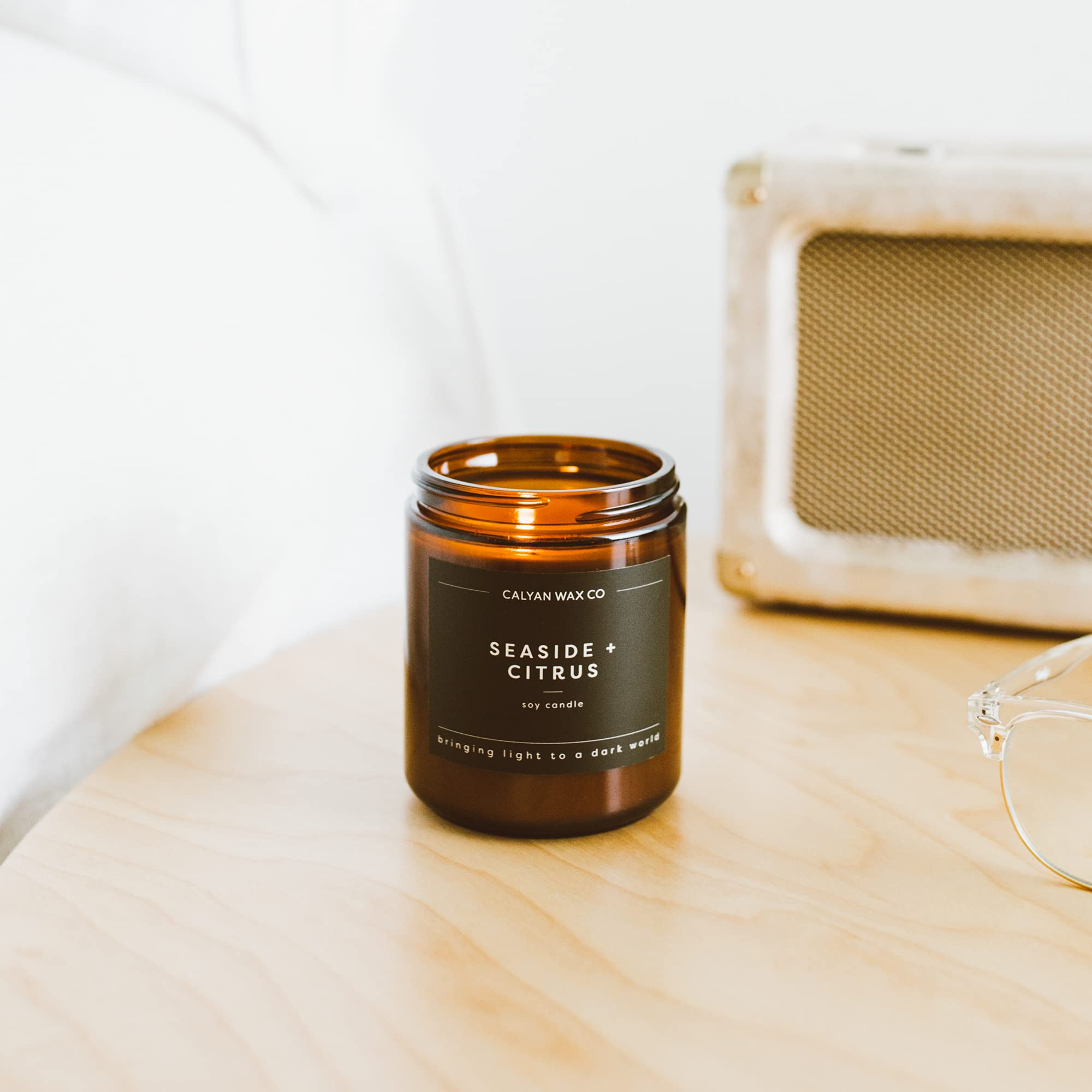 Calyan Wax Co. empaque elegante para regalo de vela de lujo