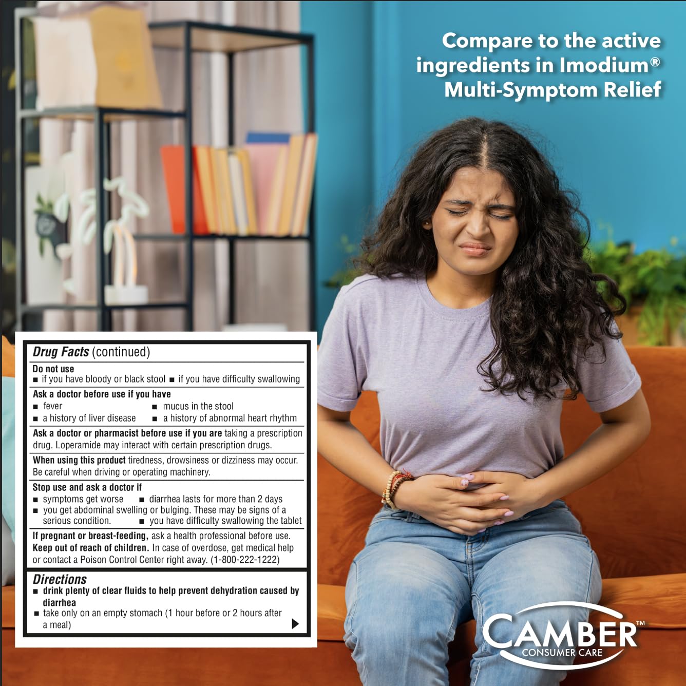 Camber Loperamide y Simeticona: folleto de instrucciones para uso seguro.
