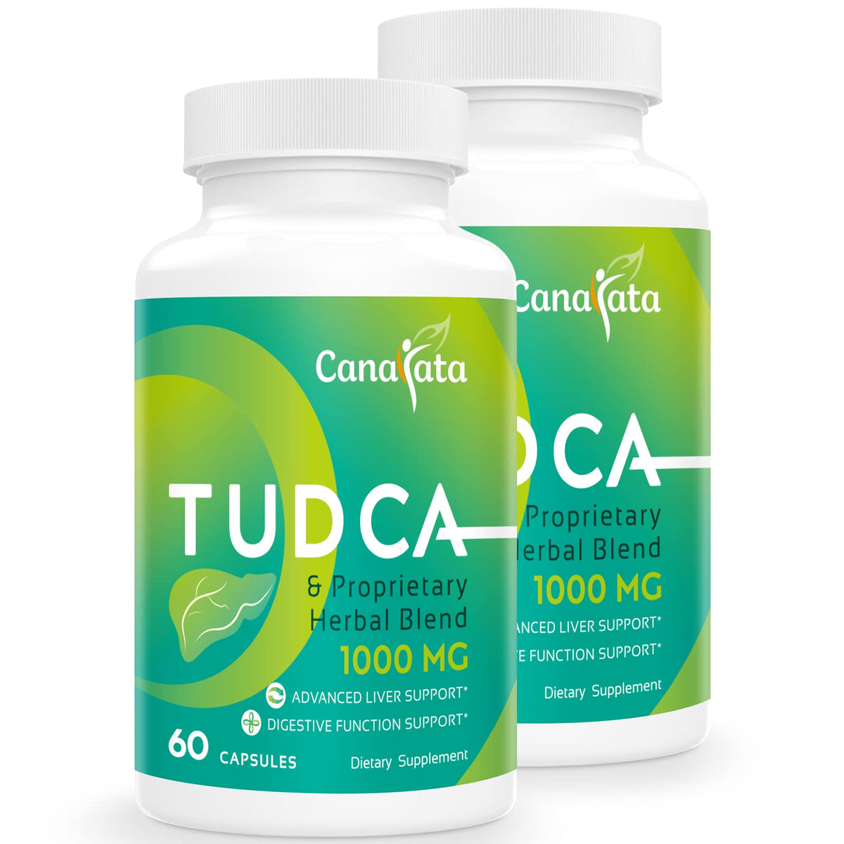 Canarata Tudca cápsulas veganas para soporte hepático diario.