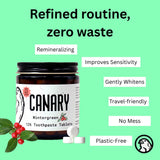 Canary Clean con xilitol y bentonita para limpieza profunda y mineralización.