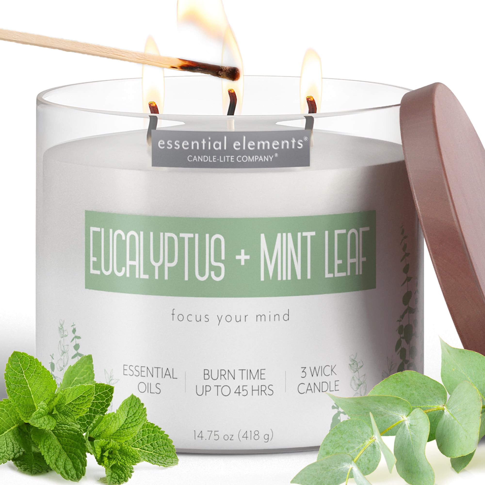 Candle-lite Essentials vela eucalipto y menta: aroma vigorizante para estancias
