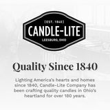 Herencia Candle-Lite americana desde 1840 en vela artesanal