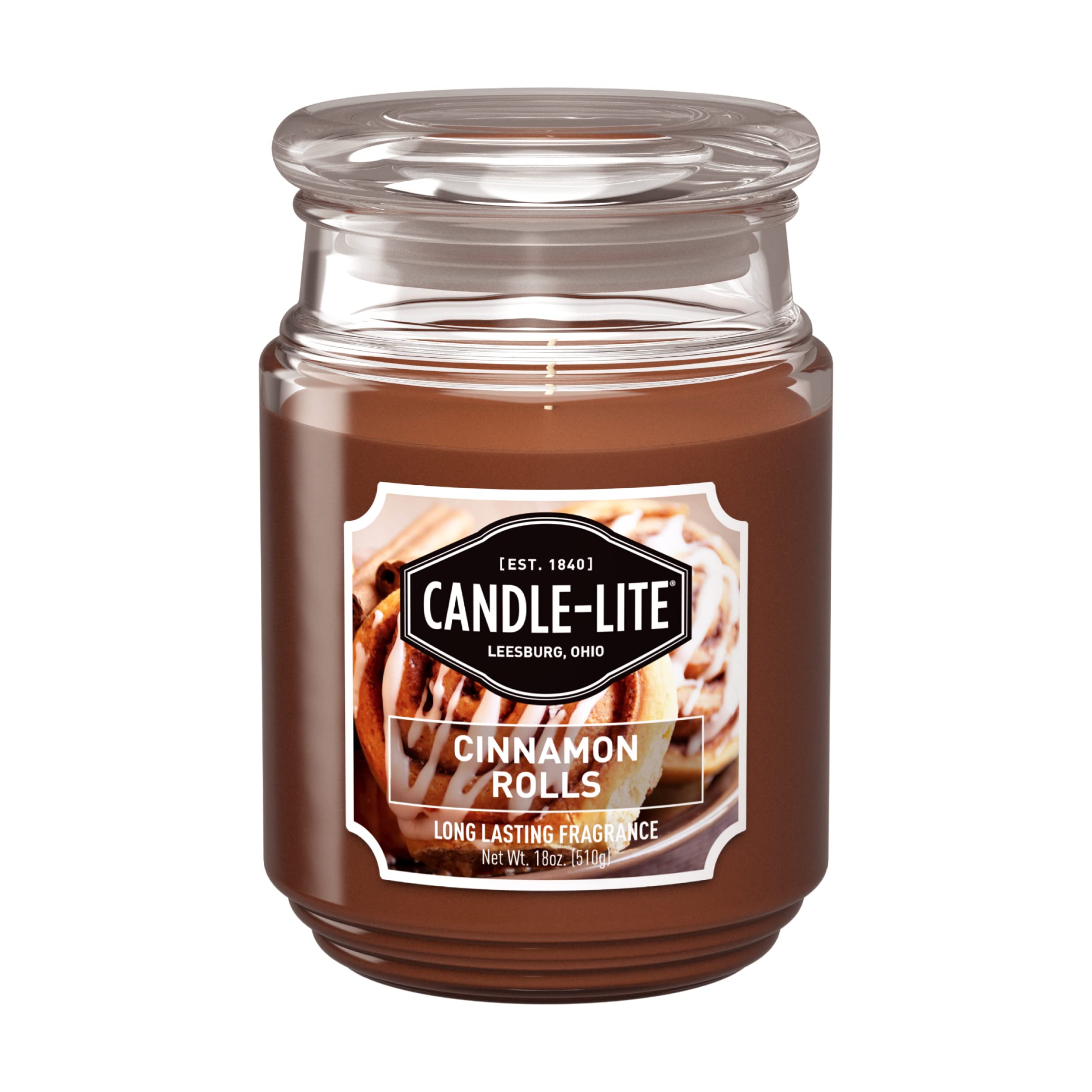 CANDLE-LITE Rollos de Canela, vela principal con aroma cálido para el hogar.