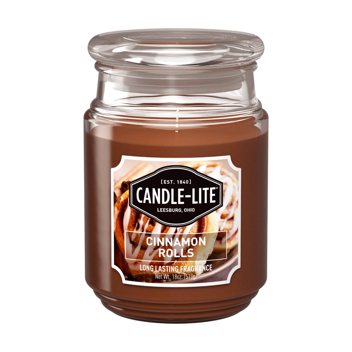 CANDLE-LITE Rollos de Canela, vela principal con aroma cálido para el hogar.