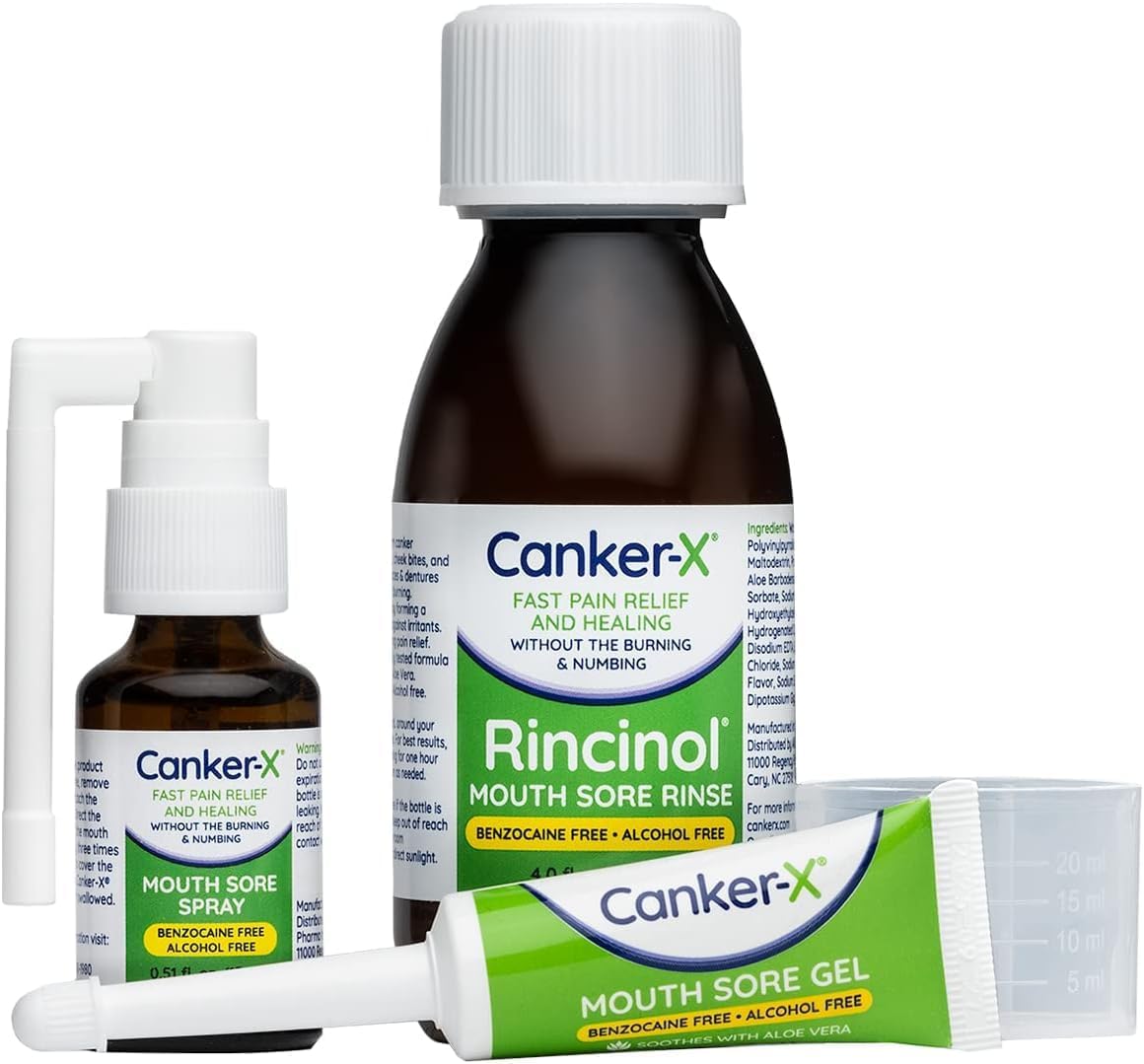 Alivio rápido de dolor con Canker-X durante las comidas.