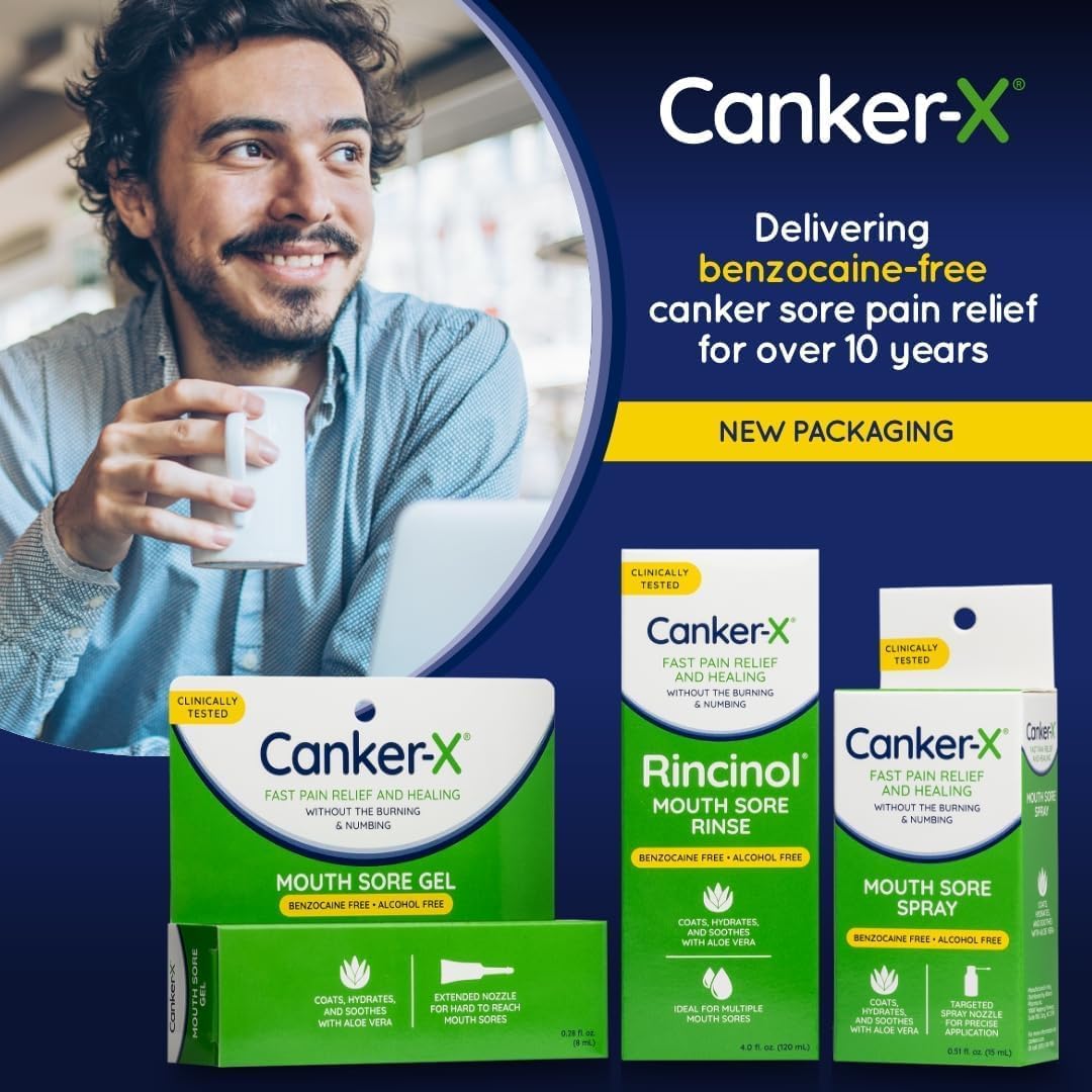 Frasco de 15 ml de Canker-X para uso diario.