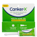 Canker-X Gel alivia rápido el dolor en aftas y laceraciones bucales.