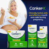 Hidratación suave de la mucosa con Aloe vera en Canker-X Gel.
