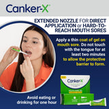 Uso tras brackets para irritación en la boca con Canker-X.