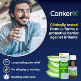 Canker-X Rincinol, aplicación bucal para alivio suave en la boca