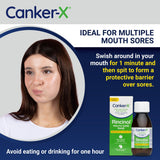 Canker-X Rincinol sin benzocaína, seguro para niños 6+ años