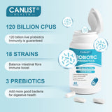 CANLIST Probiotics con prebióticos y enzimas para facilitar la digestión cotidiana.