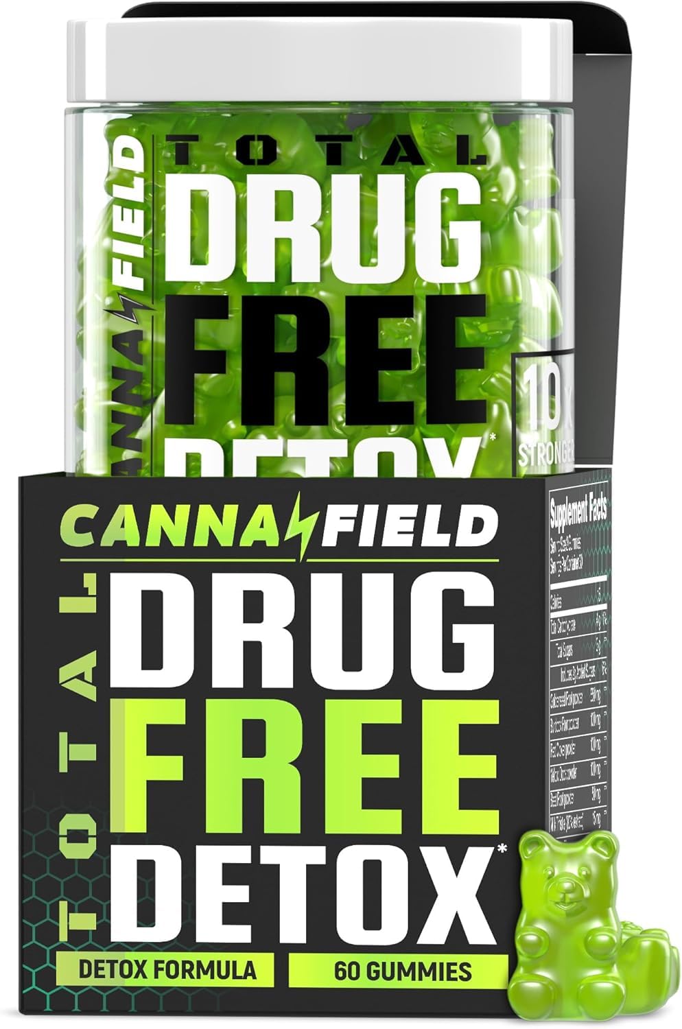 CANNA FIELD desintoxicación gomitas botella, apoyo digestivo agradable y seguro
