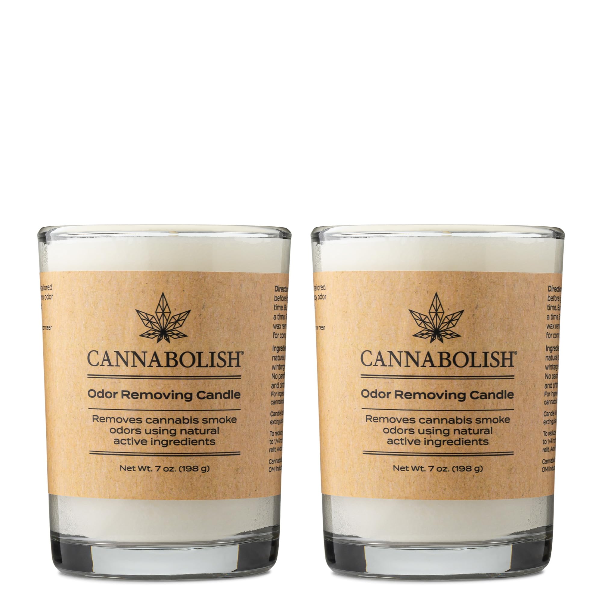 Cannabolish vela eliminadora de olor humo encendida para aroma limpio.