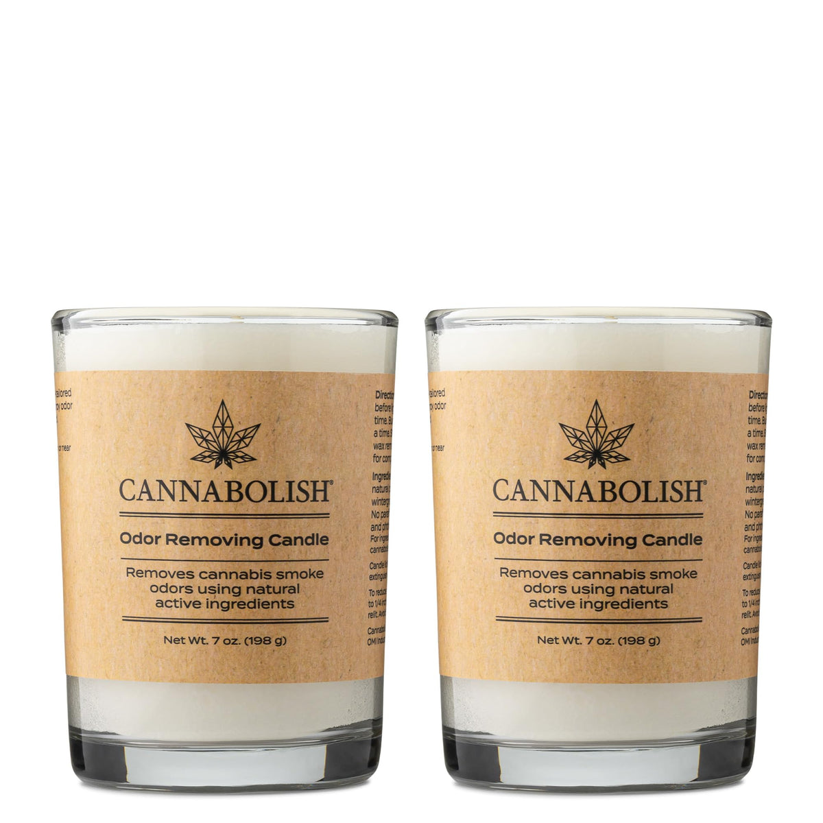 Cannabolish vela eliminadora de olor humo encendida para aroma limpio.
