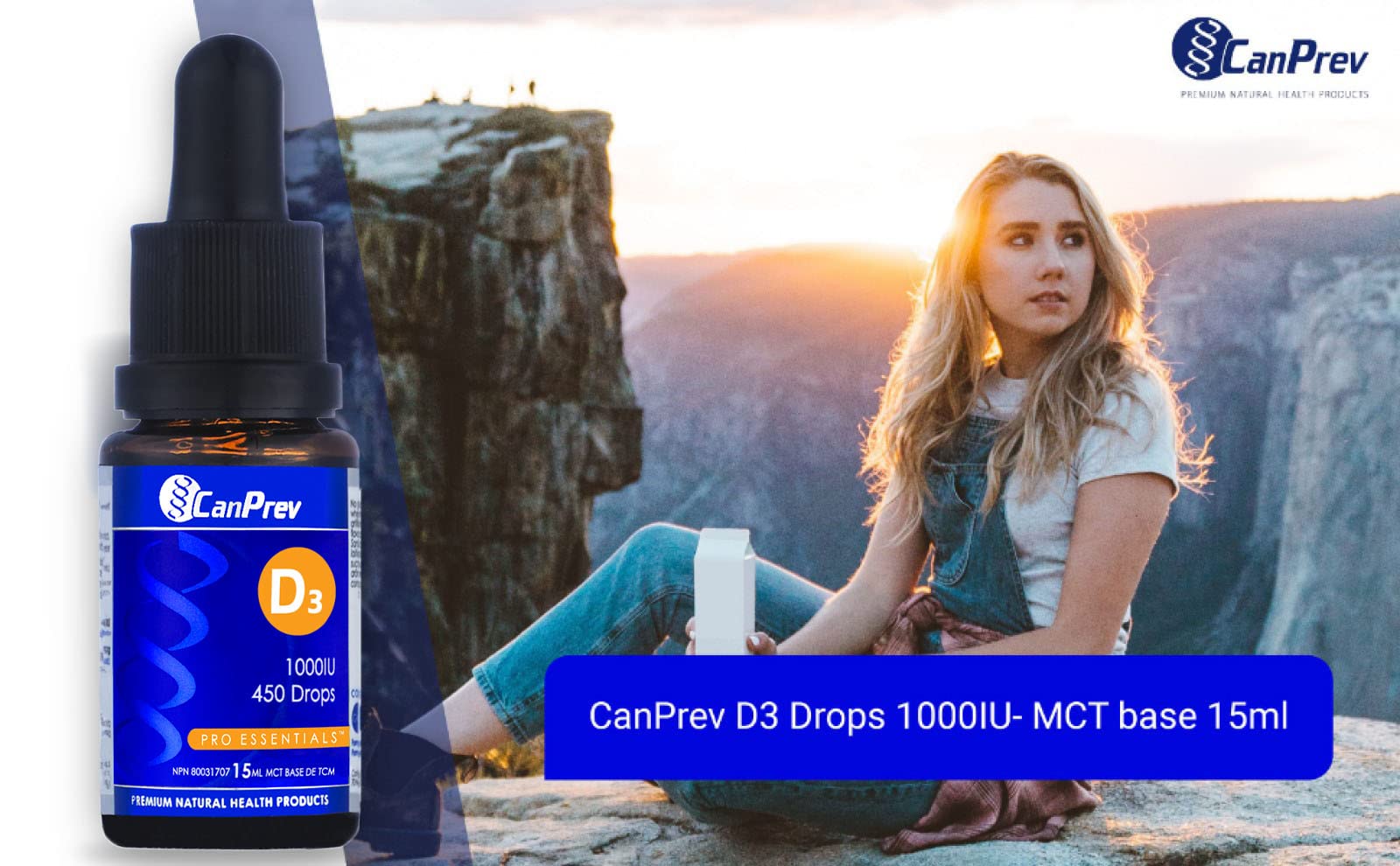 CanPrev D3 Drops contiene 450 gotas para uso prolongado.