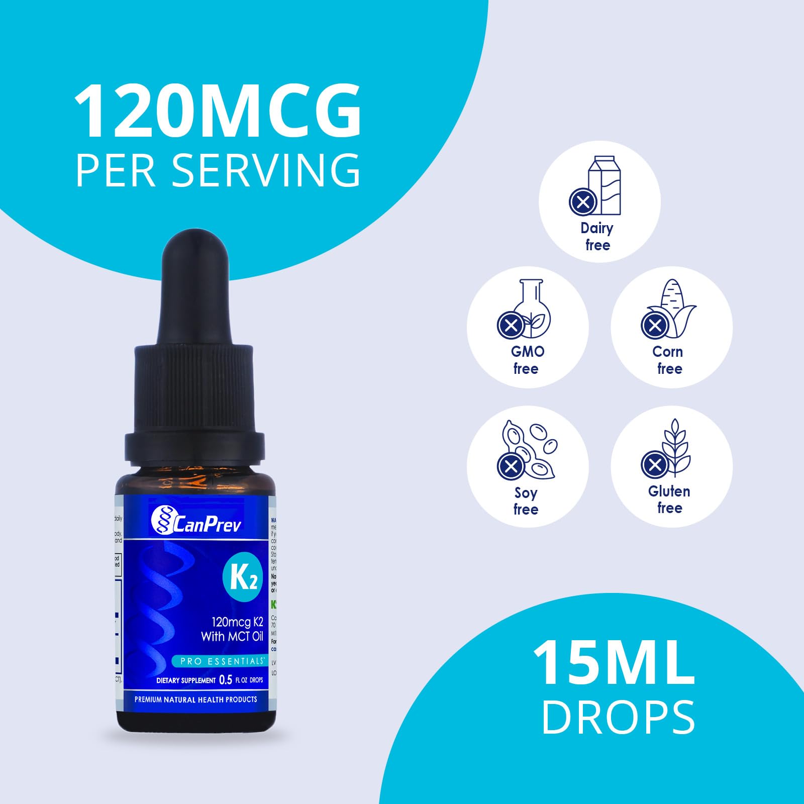 CanPrev K2 Drops vista cercana del aceite MCT para absorción eficiente.
