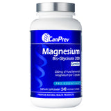CanPrev Magnesio Bisglicinato 200 mg, botella para uso diario y relajación.