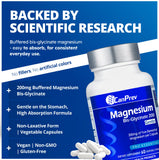 CanPrev Magnesio Bisglicinato 200 mg, cápsulas en envase abierto para uso diario.