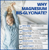 CanPrev Magnesio Bisglicinato 200 mg, uso nocturno para relajación y descanso.