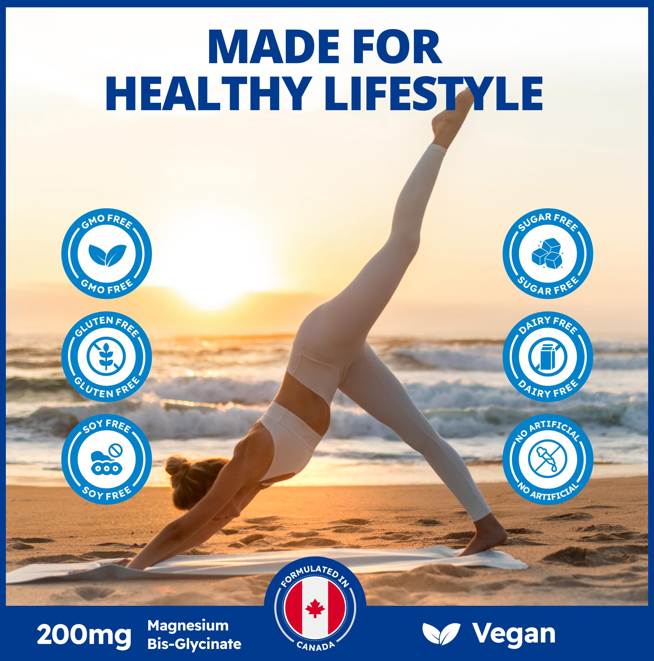 CanPrev Magnesio Bisglicinato 200 mg, soporte de energía para días activos.