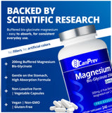 CanPrev Magnesio Bisglicinato 200 mg, etiqueta destacada con información clara.