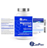 CanPrev Magnesio Bisglicinato 200 mg, uso diario para una vida equilibrada.