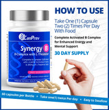 CanPrev Synergy B Complex tableta L-Theanine, visual de la fórmula