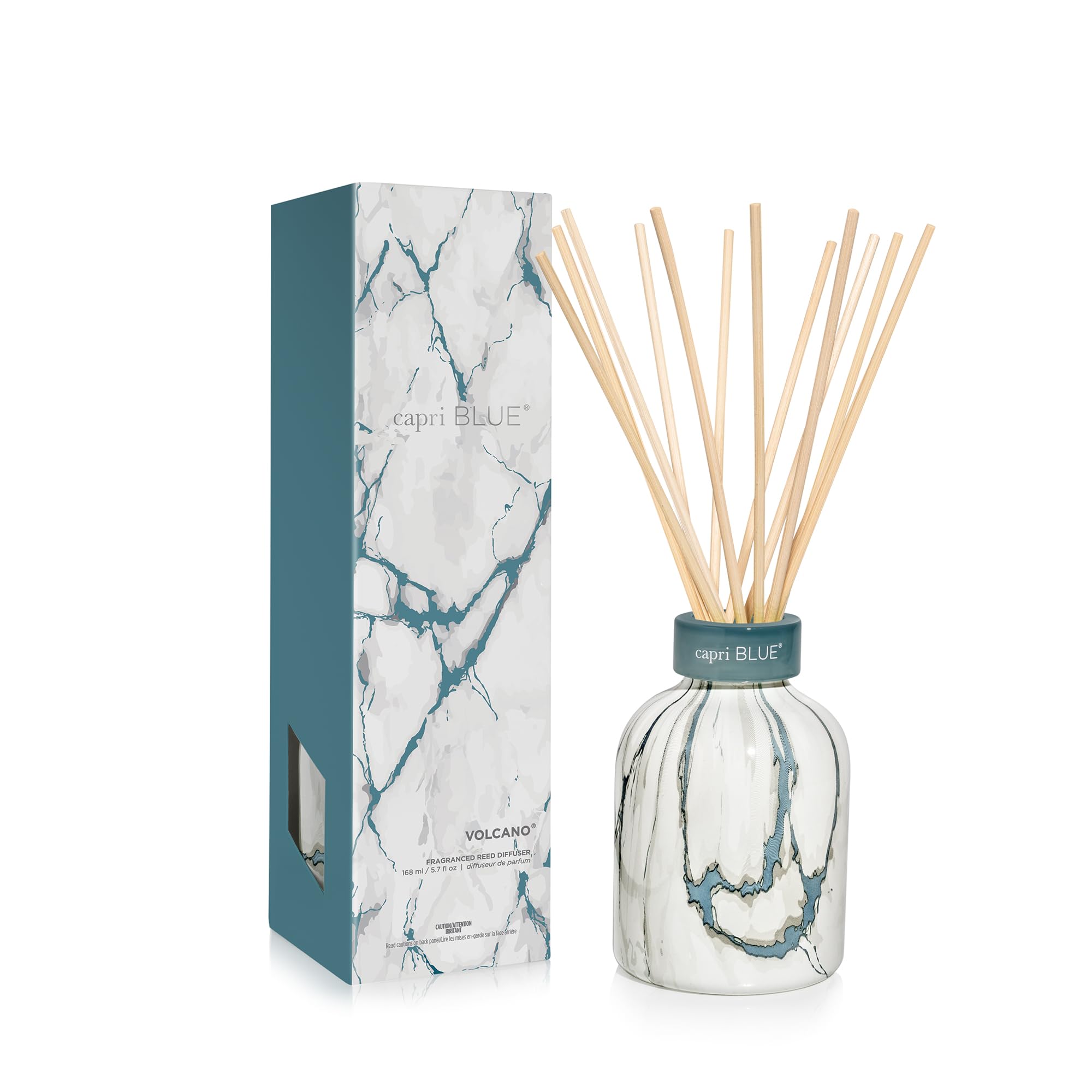 Capri Blue difusor de varillas Volcano Marble perfuma el salón con estilo