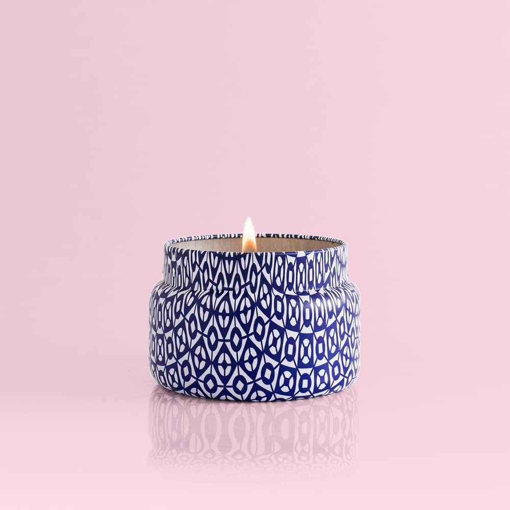 Capri Blue Diseño Lujo Lata Azul: decoración elegante que perfuma.