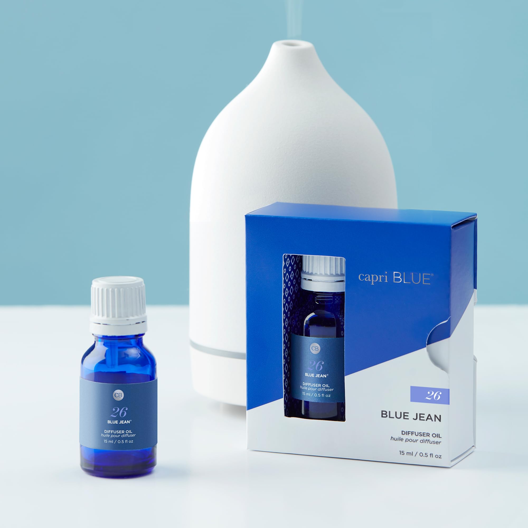 Capri Blue Blue Jean, fragancia concentrada para difusor ultrasonico, ambiente relajante.